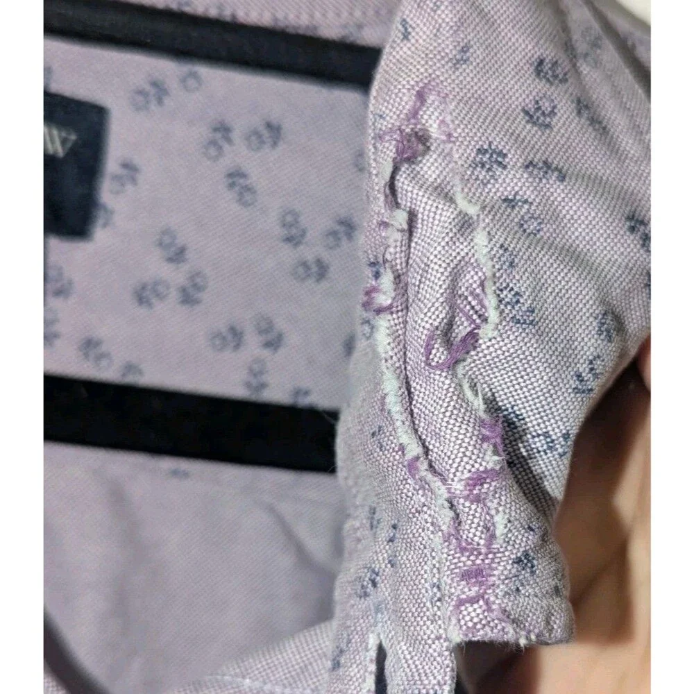 J.Crew Men’s Purple Xoxo Print Button‎ Down Shirt Preppy Cottagecore Distressed